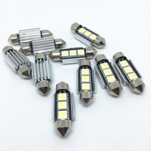 36mm 41mm SMD 5050 LED 화이트 블루 돔 꽃줄 자동차 조명 캔버스 에러프리 C5W 램프 전구 인테리어 12V 10