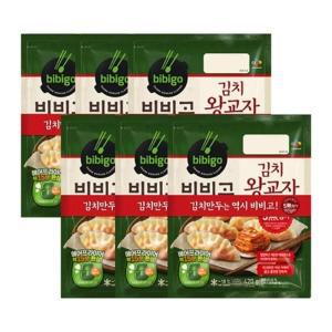 비비고 김치 왕교자 만두 420g x6개