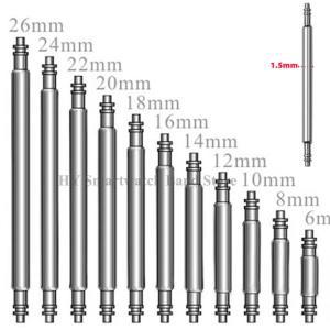 시계 밴드 핀 금속 용수철 바 링크 핀, 두께 1.5mm, 1.8mm, 2.0mm, 2.5mm, 16mm, 18mm, 20mm, 22mm, 26mm