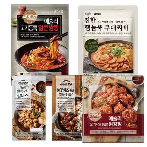 [기타][애슐리] [통살닭강정+얼큰짬뽕+햄듬뿍부대찌개+갈릭감바스+안동식찜닭]