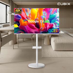 무빙큐빅스 4K UHD QLED 43인치 화이트에디션 삼탠바이미 X1시리즈 스마트 TV 삼텐바이미 중소바이미