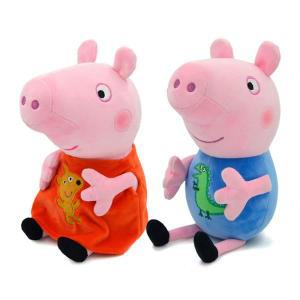 Peppa Pig George Dad Mom 인기 상품 어린이 만화 봉제 인형 선물, 돼지 장난감, 가정 크리스마스 19cm