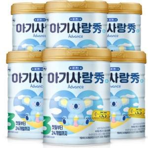 아기사랑 수 어드밴스 분유 3단계 750g 6캔