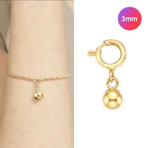 골드피아_14K 골든볼 펜던트 참 3mm