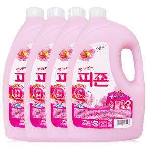 피죤 섬유유연제 3L 4개 , 3000ml 용기 본품