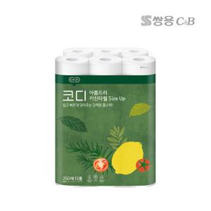 코디 아름드리 키친타월 Size Up 250매 12롤