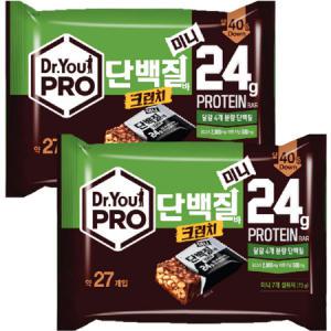 오리온 닥터유 프로 단백질바 크런치 280g 2개