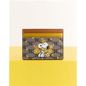 [NS홈쇼핑][헤지스ACC] HIHO4F301W2 [PEANUTS X HAZZYS]브라운 가죽 스누피 카드슬롯..