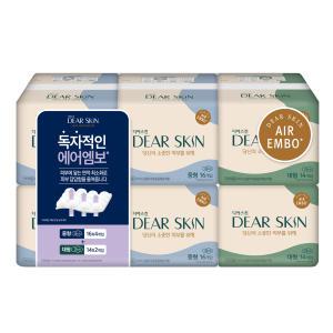 디어스킨 에어엠보 중 16P x 4팩 + 대 14P × 2팩