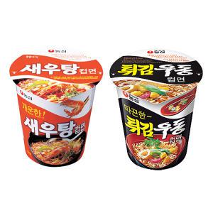 농심 새우탕소컵67g 12개+튀김우동소컵62g 12개