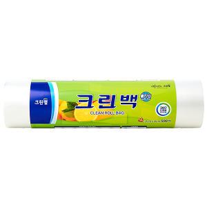 크린랩 크린롤백(특대/35cmx45cm) 500매 롤백 위생 비닐팩 비닐봉투 일회용봉투 알뜰 밀폐 주방용품