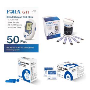 FDA 승인 포라 혈당시험지 혈당검사지스트립 100매+채혈침100개+알콜솜100매 FORA - 26년 09월