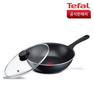 테팔 뉴컴포트그립 웍팬 24cm+유리뚜껑