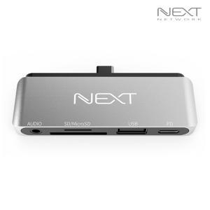 (정품) 이지넷유비쿼터스 넥스트 NEXT-9716TC-PD C타입 to SD USB AUX PD 멀티포트