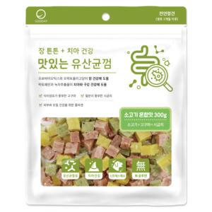 (유통기한 25.03.17) 네추럴랩 맛있는 유산균껌 소고기혼합 300g