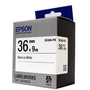 EPSON 정품 라벨테이프 바탕(흰색)글씨(검정) 36mm(SS36K-PX)