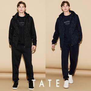 (TATE) 24FW 남성 퀼팅 배색 트랙수트 3종 (후드집업+스 셔츠+팬츠)