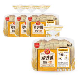 삼립 토종효모로 만든 로만밀 통밀 식빵 420g x4개