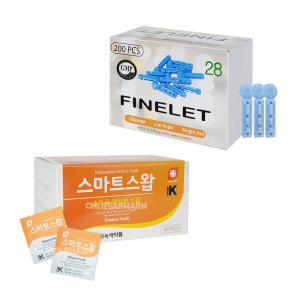 28g 란셋 200p + 알콜솜 100p/압출침 알콜스왑 사혈침