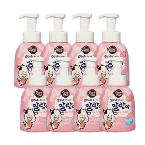 샤워메이트 말랑카우 말랑이 버블 핸드워시 딸기향 용기 300ml x8개