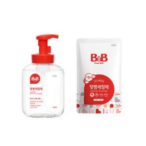 비앤비 젖병세정제 거품형 용기 450ml+리필400ml