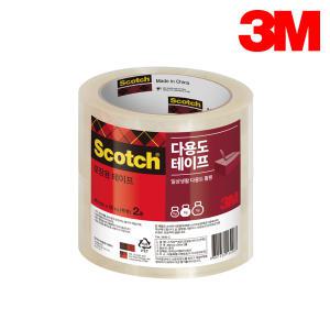 3M 스카치 포장용 투명 박스 테이프 48mmX50M 3615C 2개입