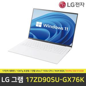 LG 그램 17ZD90SU-GX76K 노트북 / 윈도우 11 설치 / RAM 8GB / NVMe SSD 512GB