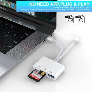 아이폰용 SD 카드 리더 라이트닝  USB C 커넥터 SDTF 카드 리더 어댑터 마이크로 SDXC 마이크로용 메모리