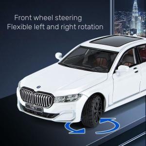 자동차 다이캐스트 모형 미니카 미니어처 1:24 BMW 호환 760 THE7 리무진 합금 장난감 차량 모델 사운드 및