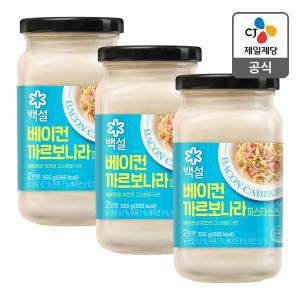 [CJ제일제당][본사배송] 백설 까르보나라 파스타소스 355g X 3개