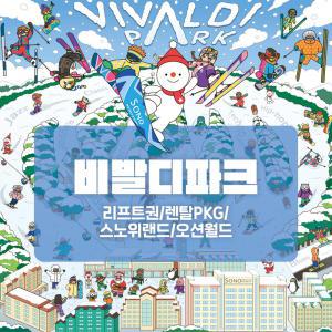 [24/25시즌] 비발디파크 스키장 리프트권/렌탈PKG권/스노위랜드/오션월드 종일권 (~25/2/2)