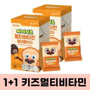 대상웰라이프 마이키즈 멀티비타민 미네랄 구미 240g x 60개 x 2박스 (120정)