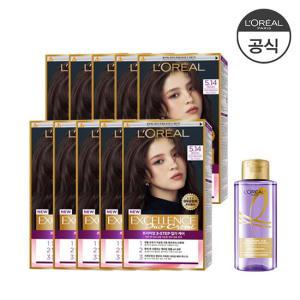 [10개]엑셀랑스 듀오크림 염색약 (증)HA 샴푸 미니 100ml