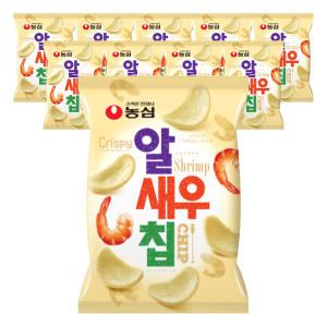 농심 알새우칩, 68g, 10개