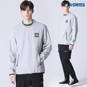 K-SWISS] 헤리티지 사각 로고 퀼팅 지퍼 맨투맨