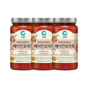 청정원 베이컨토마토 파스타소스, 600g, 3개