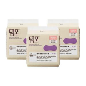 템포 내추럴 순면 라이너 롱 팬티라이너 18P, 3개