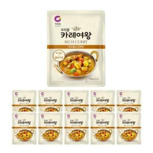 청정원 카레여왕 우리쌀카레 부드럽고 진한맛 1kg 1박스 10개입