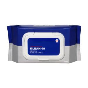 KLEAN-19 에탄올75% 소독 살균 알콜 알콜 티슈 엠보싱 80매 1팩