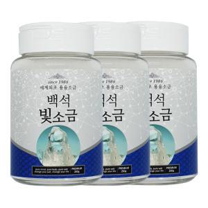 백석빛소금 1000도씨 용융소금 용기형250gx3개 불순물제로