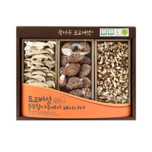 참나무박차고 표고버섯세트 동고 3종 동고 190g 슬라이스 80g 칩 80g