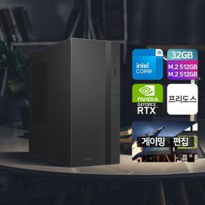 삼성 데스크탑 사무용 14세대 DM500TGZ-AD5AB i5-14400 32GB SSD 512GB + SSD 512GB RTX4060Ti 윈도우 없음