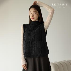 [LE TROIS]24FW 르투아 캐시미어블렌디드 케이블베스트