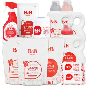 비앤비 섬유유연제 베르가못 캡리필 1800ml 아기 자스민 세제 비누 젖병세정제