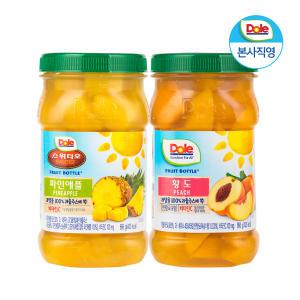 Dole 돌 간편과일 통조림 후룻바틀 황도, 파인애플 666g x 2개입 과일 통조림