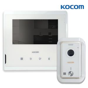 KCV-S701(화이트) 현관벨 세트 / 코콤 비디오폰 아날로그 4선식 인터폰