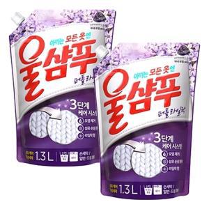 애경 울샴푸 퍼플라일락 리필 1.3L x2