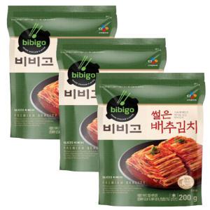 CJ 비비고 썰은배추김치 200g x3개 여행용 맛김치 추천