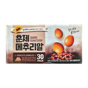 참나무로 쫄깃하게 훈제 메추리알 15g x 30개입