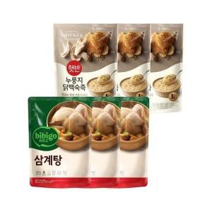 [기타]비비고 삼계탕 800g x3개+누룽지닭백숙죽 420g x3개